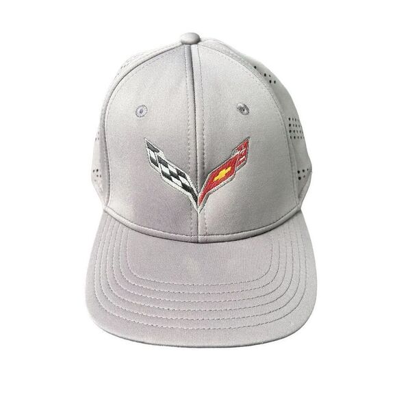 OC Sports Corvette Stingray Embroidered Cap Gray Flex Band Mid-Profile Hat L/XL - Picture 1 of 9